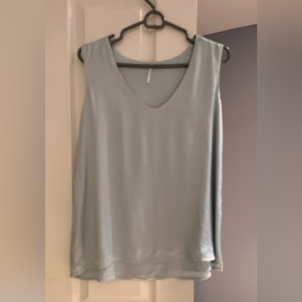 Light Blue Sleeveless Women's Top